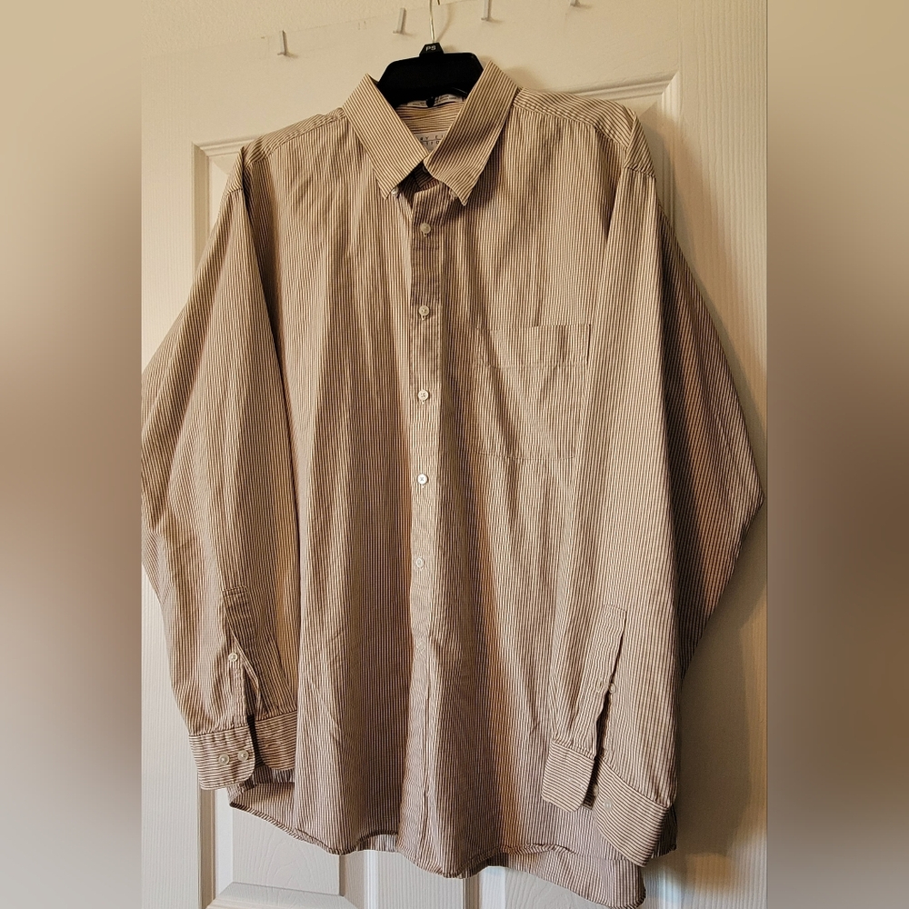 Perry Ellis Brown Casual Button Down Shirt